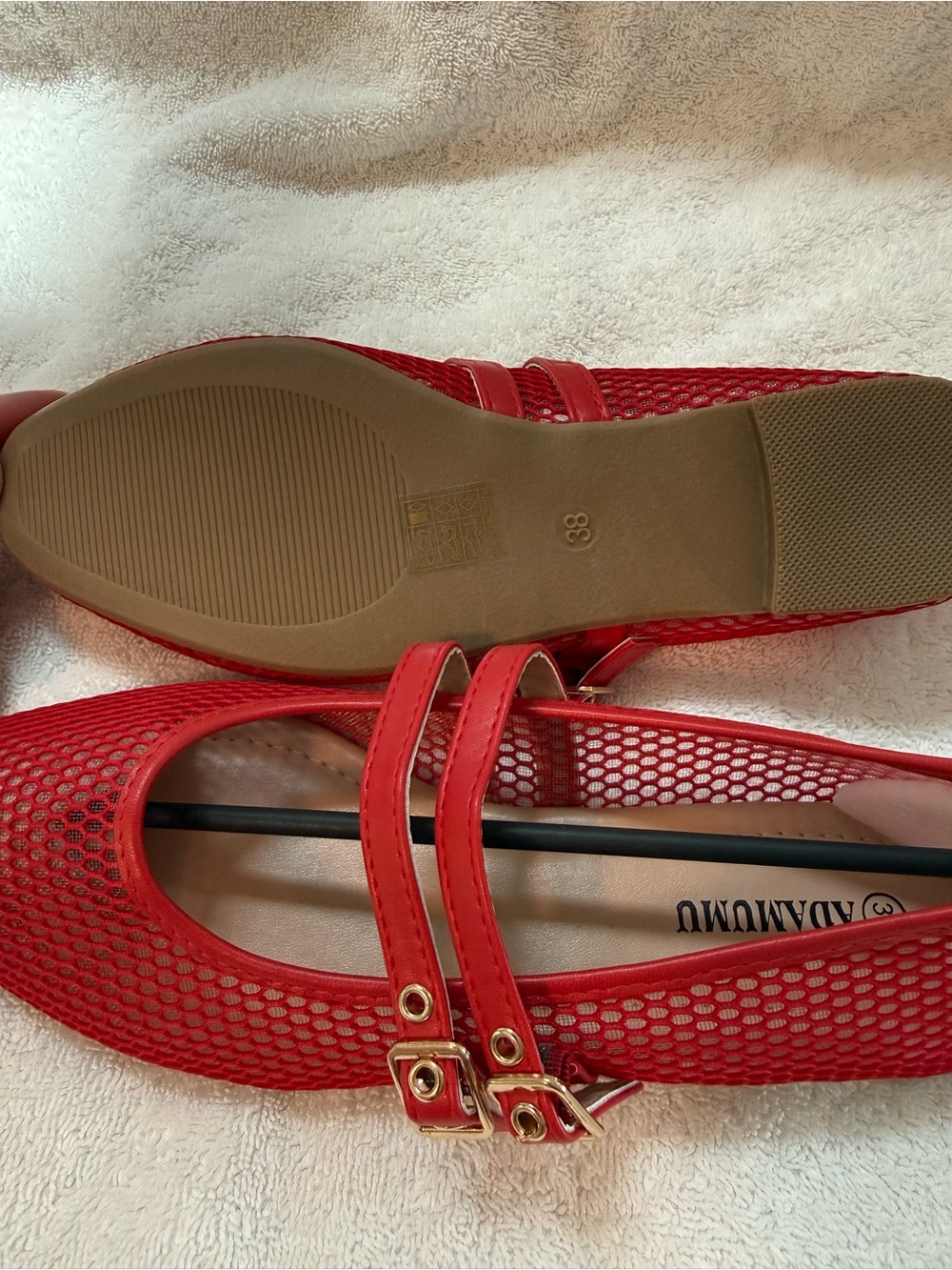 Red Double-Strap Mary Jane Flats bundle shoes for deeper discounts :) - Picture 6 of 7